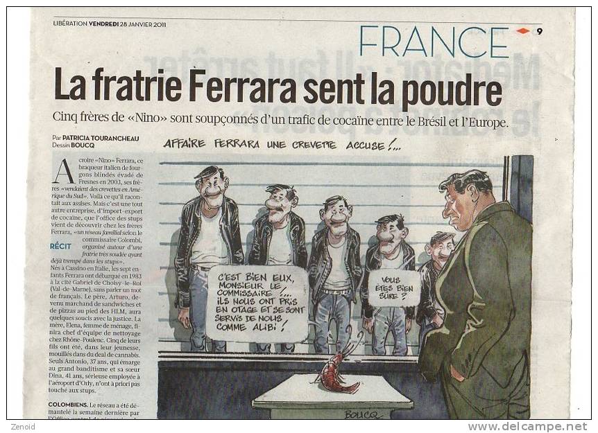 Illustration De Boucq Pour Libération - 28 Janvier 2011 - Boucq