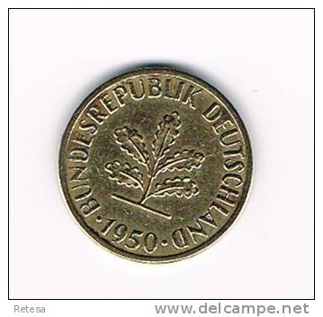 DUITSLAND 5 PFENNIG  1950 J - 5 Pfennig