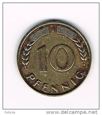 DUITSLAND 10 PFENNIG 1949 J - 10 Pfennig