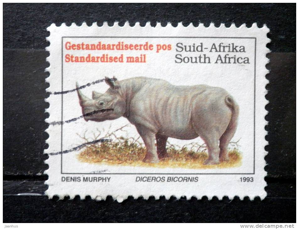 South Africa - 1993 - Mi.nr.896 IA - Used - Endangered Animals - Black Rhinoceros - Diceros Bicornis - Definitives - Oblitérés