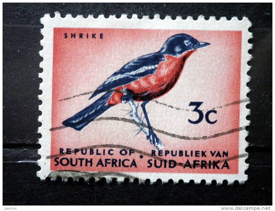 South Africa - 1961 - Mi.nr.292 - Used - Birds - Breasted Shrike - Laniarius Atrococcineus - Definitives - Used Stamps