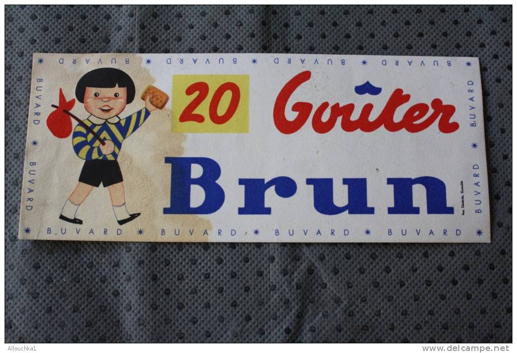 Buvard Collection (publicitaire Alimentaire )20 Goûters Biscuits BRUN &mdash;&gt;sucreries Gâteaux - Süssigkeiten & Kuchen