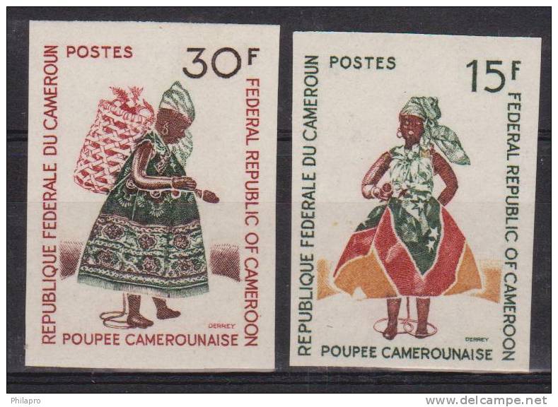 CAMEROUN  NON DENT/IMP  POUPEES  YVERT N°490/1**MNH    Réf 2186 - Bambole