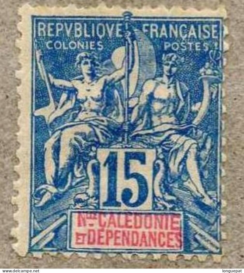 NOUVELLE-CALEDONIE  : Allégories - Papier Teinté - Légende En Rouge - Unused Stamps