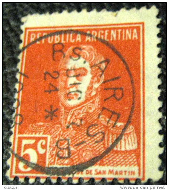 Argentina 1923 San Martin 5c - Used - Gebraucht