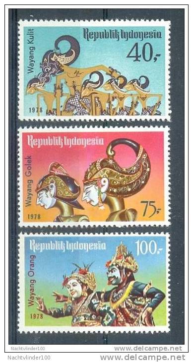 Mgm0921 WAJANG POPPEN KUNST ART WAYANG-PUPPEN INDONESIA 1978 ´PF/MNH´ - Puppets