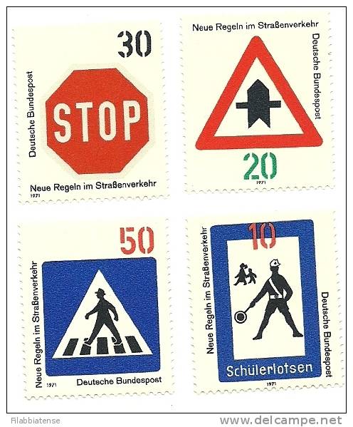 1971 - Germania 528/31 Sicurezza Stradale - Unfälle Und Verkehrssicherheit