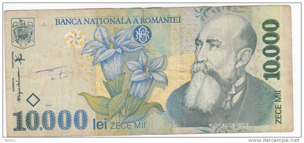 Romania , 1999 , 10.000 Lei ,  Used - Rumania