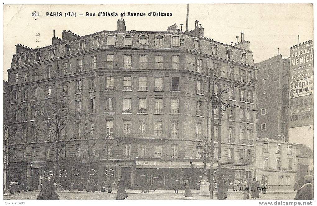 PARIS Xiv° - RUE D'ALESIA ET AVENUE D'ORLEANS BELLE Carte Animée ! - Paris (14)