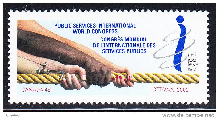 Canada MNH Scott #1958 48c Four Arms Pulling Rope - Public Services International Congress - Neufs