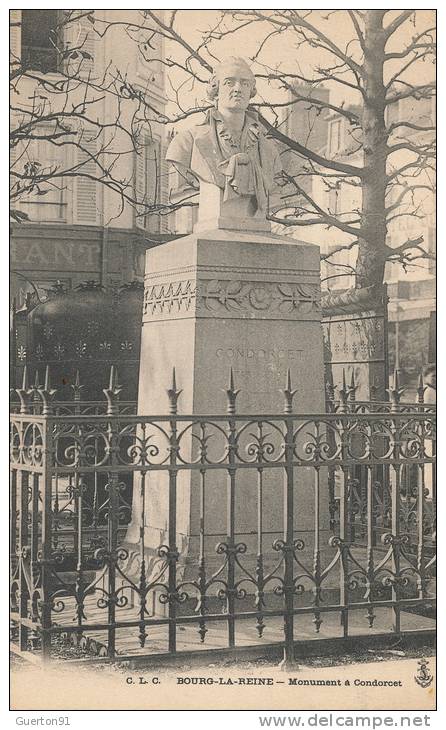 ( CPA 92)  BOURG-LA-REINE  /  Monument à Condorcet  - - Bourg La Reine