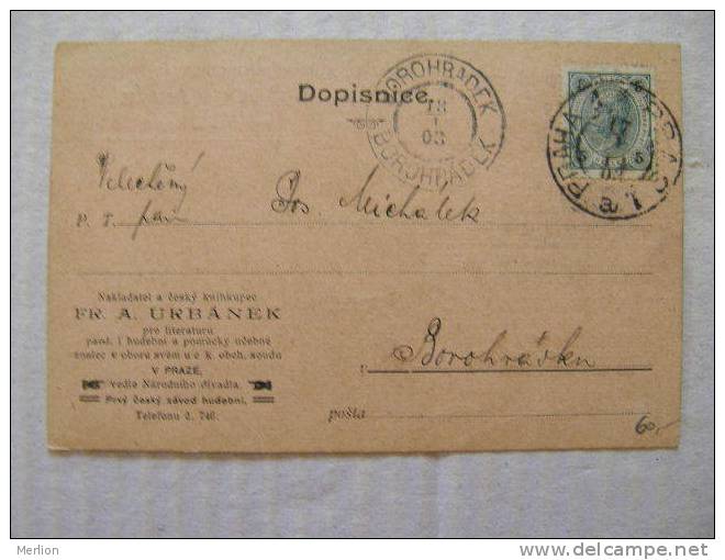 Borohradek - Praha - Fr.A. Urbanek  Cesky Knihkupec  Book Seller -  1903 D82920 - Cartes Postales