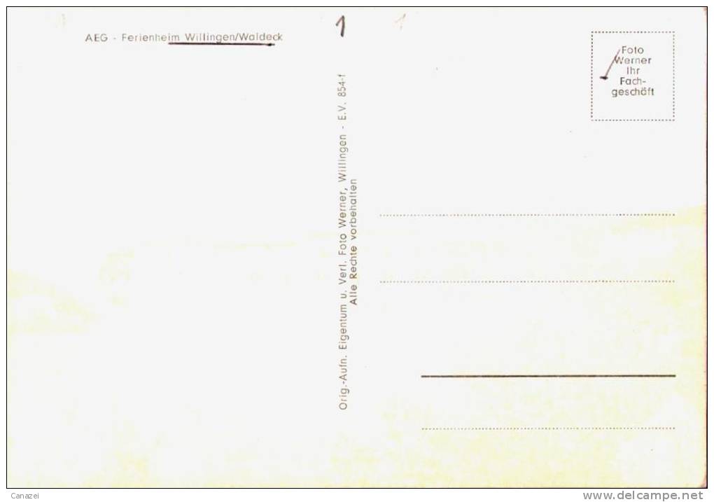 AK Willingen/Waldeck, AEG-Ferienheim, Ung - Waldeck