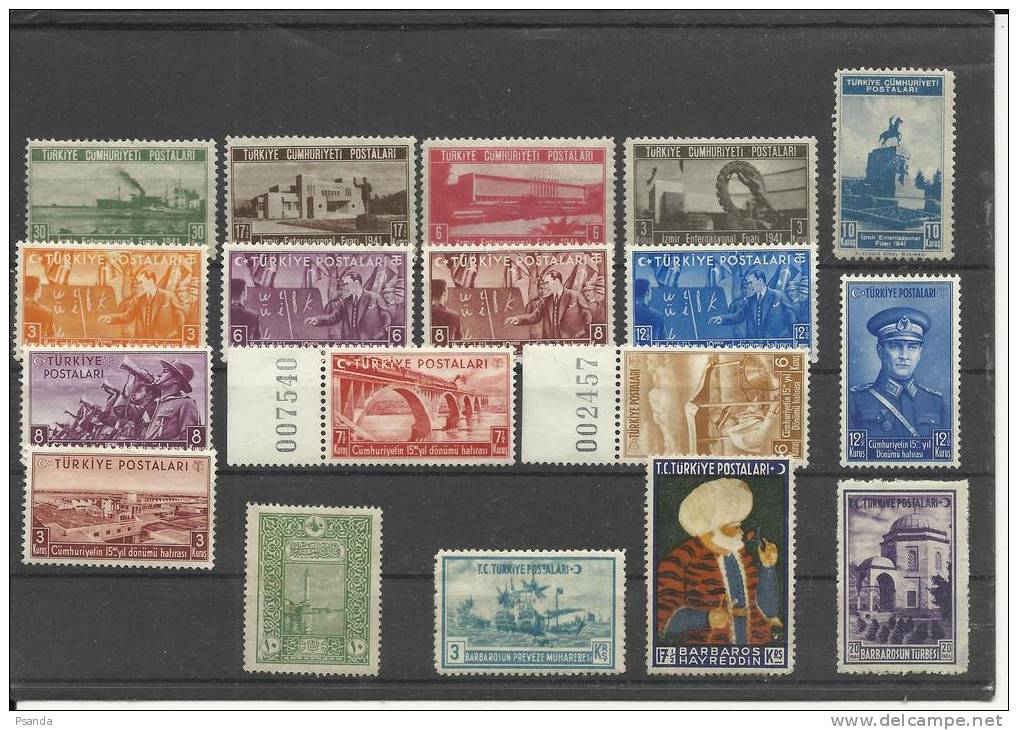 Turkey  1921-1942  Lot  1  Of Stamps With Error - 1934-39 Sandschak Alexandrette & Hatay