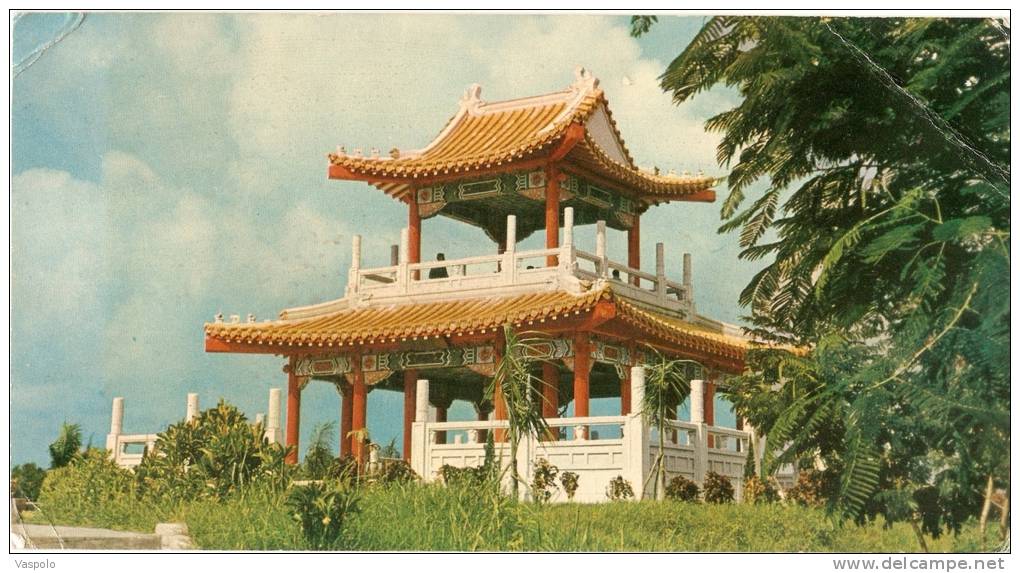 STATIONERY POSTCARD: TAIWAN,FORMOSA,CITY OF KAOHSIUNG-PAGODA  Sizes: 22 Cm X 12 Cm - Taiwán