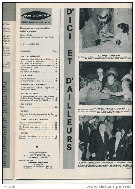 Magazine Militaire Belge - NOS FORCES - N° 107 - 1964  -  Vedette: Margo MOORE   (2729) - Francese