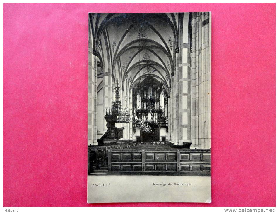 Netherlands > Overijssel > Zwolle    Inwendige Der Groote  Kerk 1911 Cancel- Ref 732 - Zwolle