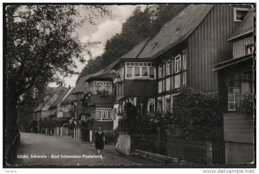 AK Bad Schandau-Postelwitz, Gel, 1958 - Bad Schandau