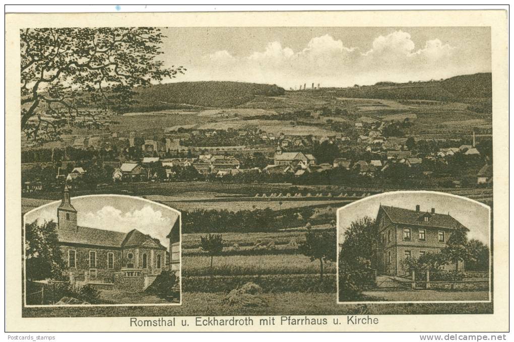 Romsthal U. Eckhardroth Mit Pfarrhaus Und Kirche, 1943 - Main - Kinzig Kreis