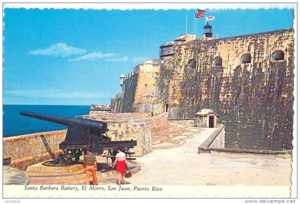 Santa Barbara Battery, El Morro, San Juan, Puerto Rico, Unused Postcard [12170] - Puerto Rico