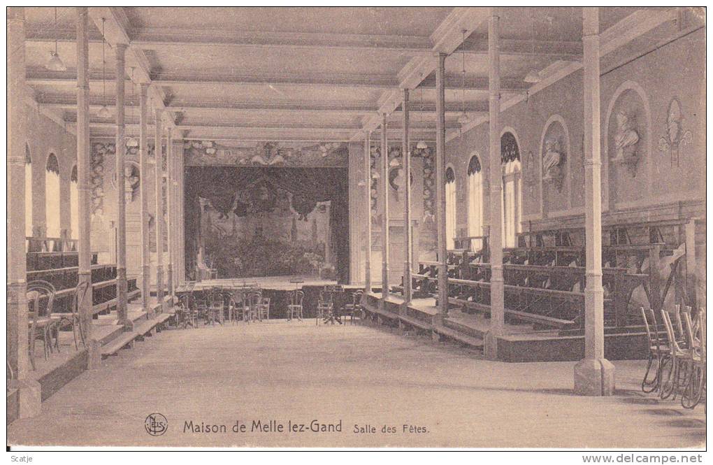 Melle,  Maison De Melle Lez - Gand; Binnenzicht -  Salle Des Fêtes, 1923 - Melle