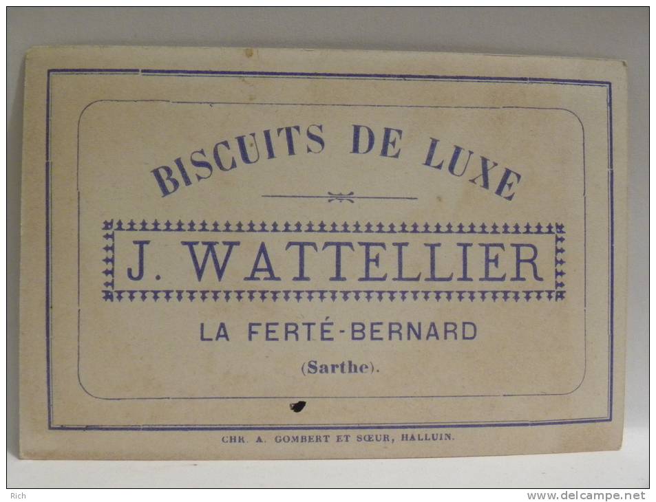 Chromo - Biscuits J. WATTELLIER La Ferté Bernard (Sarthe) - Bruges Canal Du Rosaire - Other & Unclassified