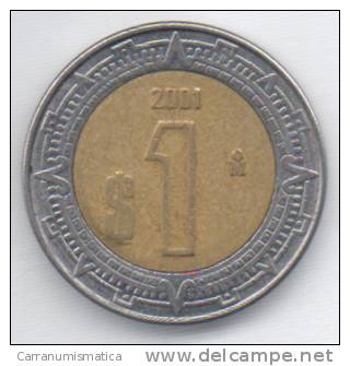 MESSICO 1 PESO 2001 BIMETALLICA - Mexico