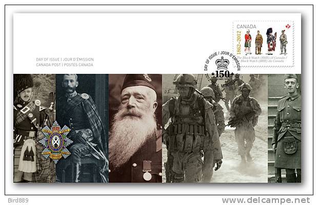 2012 Canada Regiments Military Soldier Infantry Royal Single Stamp 3 FDC - 2011-...