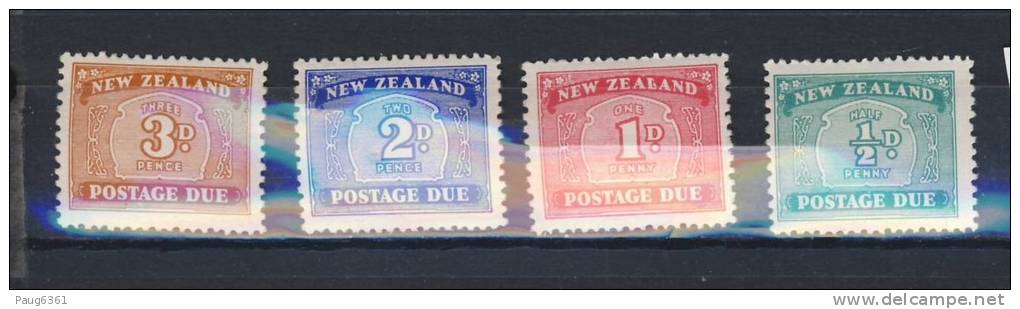 NOUVELLE ZELANDE 1939 TAXE  Scott N°J22/25  NEUF MLH* - Timbres-taxe