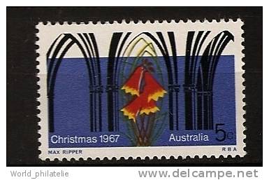 Austalie Australia 1967 N° 362 ** Noël, Arches Gothiques, Fleurs, Clochettes - Nuovi