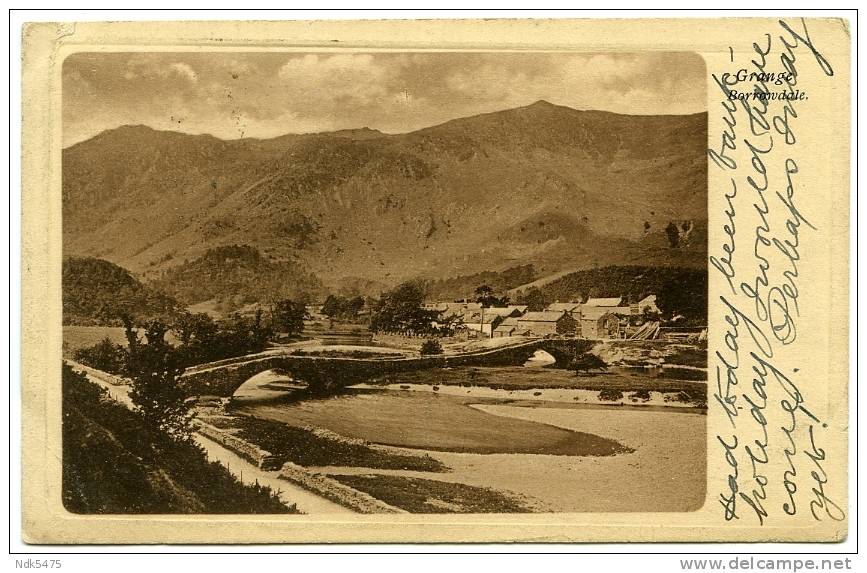 LAKE DISTRICT : GRANGE, BORROWDALE / POSTMARK - ASPATRIA (DUPLEX) / ADDRESS - CARLISLE, GREEN MARKET & BRAYTON FARM - Borrowdale