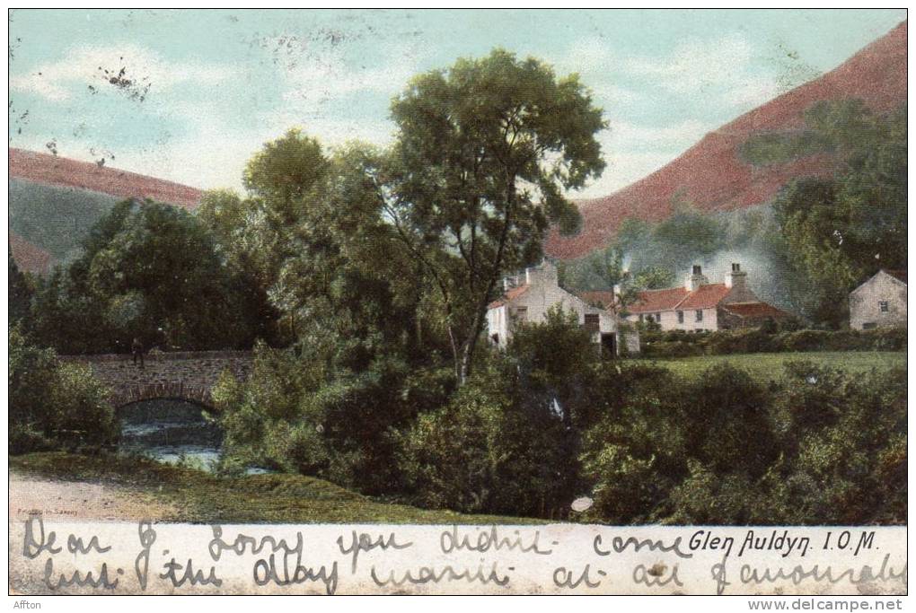 Glen Auldyn IOM 1900 Postcard - Insel Man