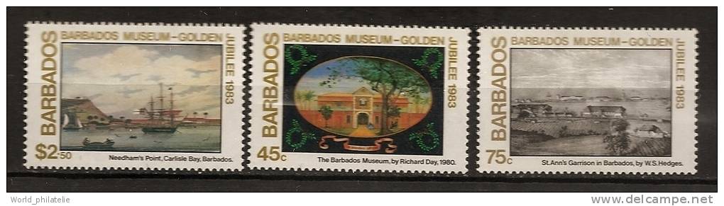 Barbade Barbados 1983 N° 589 / 91 ** Musée De La Barbade, Richard Day, Garnison De Sainte-Anne, Hedges, Needham, Moulin - Barbados (1966-...)