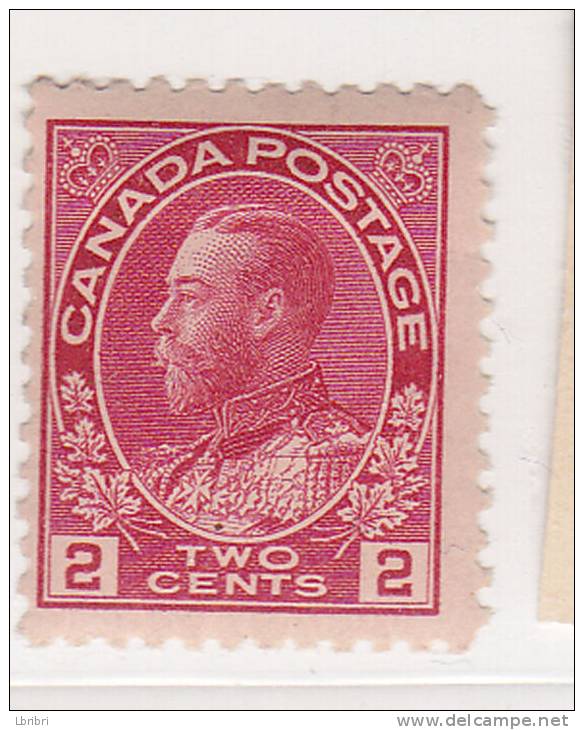 CANADA N° 94 2C ROUGE GEORGE V NEUF AVEC CHARNIERE - Unused Stamps