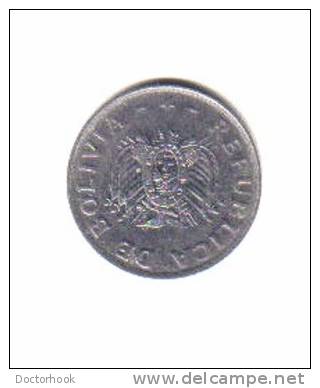 BOLIVIA     50  CENTAVOS   1991  (KM# 204) - Bolivie