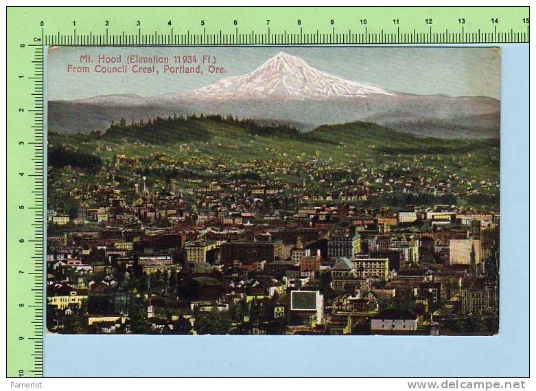 Portland Oregon USA  ( Mount Hood 1908  Divided Used No Stamp) Post Card Postcard Carte Postale - Portland