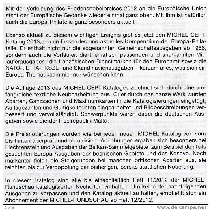 Stamps MlCHEL Katalog CEPT 2013 New 52€ Mit Jahrgangstabelle Von Europa Vorläufer NATO EFTA KSZE EU Symphatie-Ausgaben - Collezioni