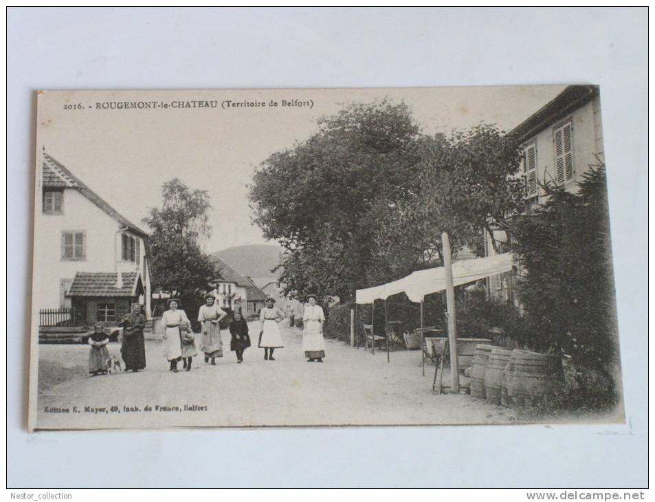 90 ROUGEMONT-le-CHÂTEAU Rue Animée-  Nain Nanisme Editions E Mayer 2016 Correspondance De 1919 - Rougemont-le-Château