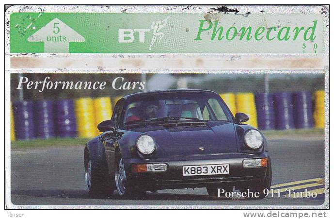United Kingdom, BTG-260, Performance Cars (3) Porsche 911 Turbo,  Mint,  Only 500 Issued, Catalogued £15 - BT Edición General