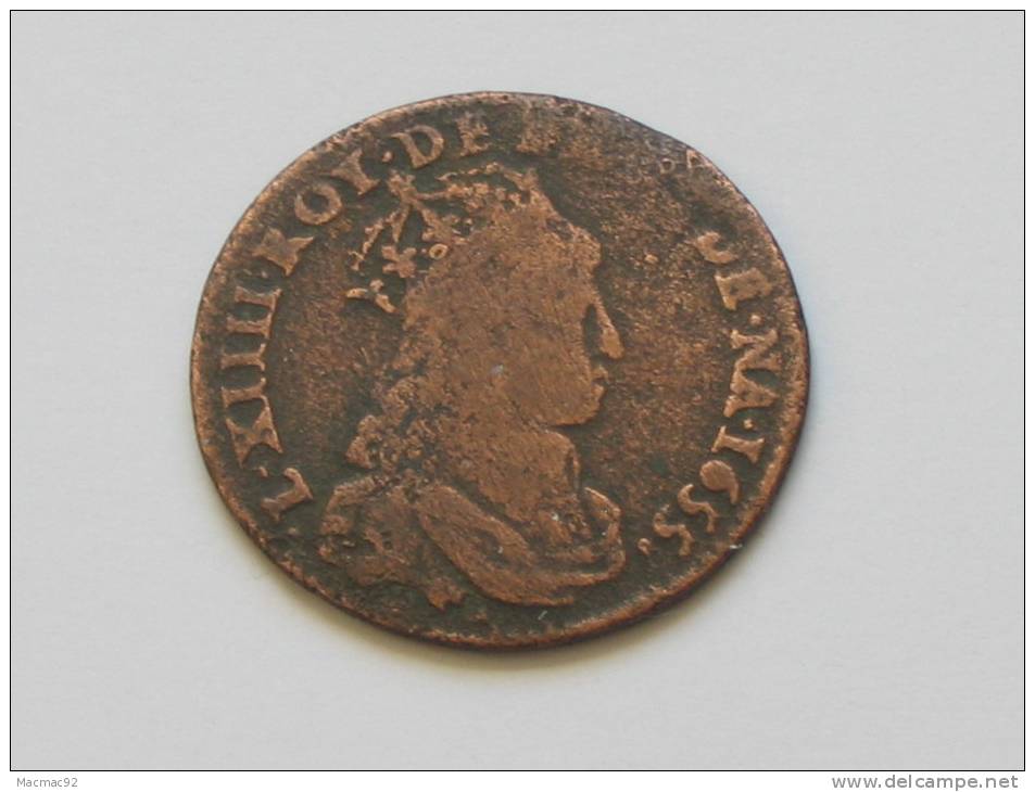 LOUIS XIV -  Liard De France - 1655  D ( Rouen) -Jolie  Monnaie - 1715-1774 Ludwig XV. Der Vielgeliebte