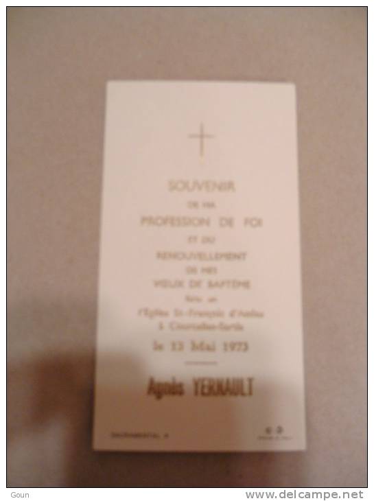 A-3-2-105 LC32 Souvenir Communion Agnès Yernault Courcelles Sartis 1973 - Kommunion Und Konfirmazion