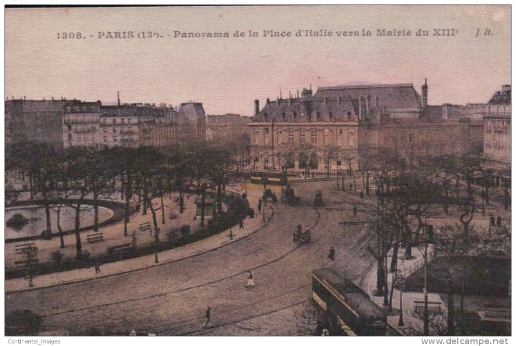 PARIS 13 ème/ PANORAMA De La PLACE D'ITALIE Vers La MAIRIE Du XIII   / Référence 2221 / - District 13