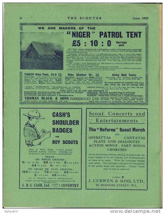 The Scouter, June 1925, The Headquarters Gazette Of The Boys Scouts Association, Magazine - Scoutisme