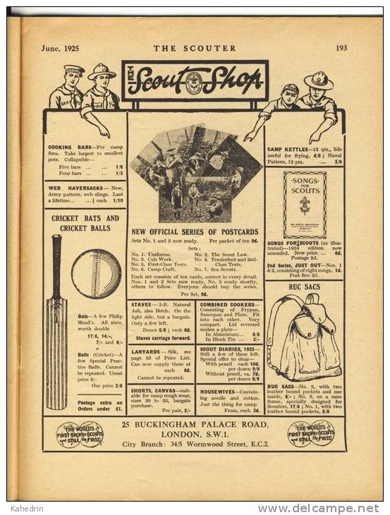 The Scouter, June 1925, The Headquarters Gazette Of The Boys Scouts Association, Magazine - Movimiento Scout