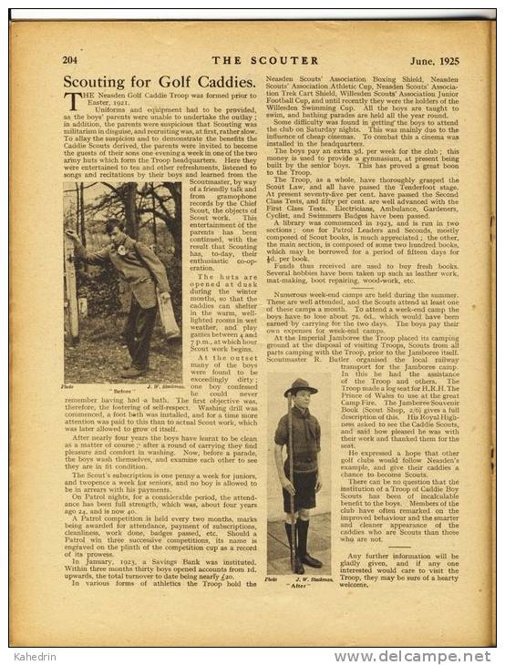The Scouter, June 1925, The Headquarters Gazette of the Boys Scouts Association, Magazine