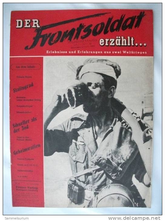 "Der Frontsoldat Erzählt" Ausgabe Nr. 8 Aus Dem 16. Jahrgang (Erlebnisse Und Erfahrungen) - Police & Militaire