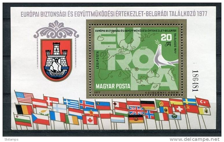 Hungary 1977 Mi  Block 126A MNH Europa - Unused Stamps