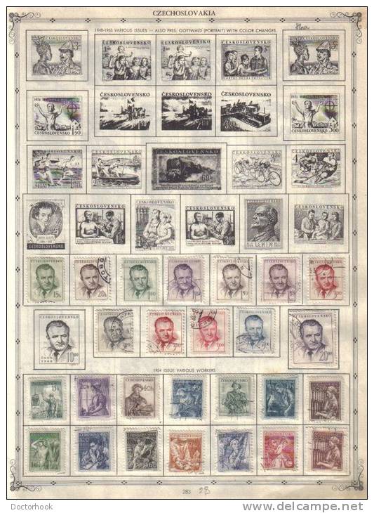 CZECHOSLOVAKIA    Collection Of  Mounted Mint And Used As Per Scan. ( 4 SCANS) - Collections, Lots & Séries