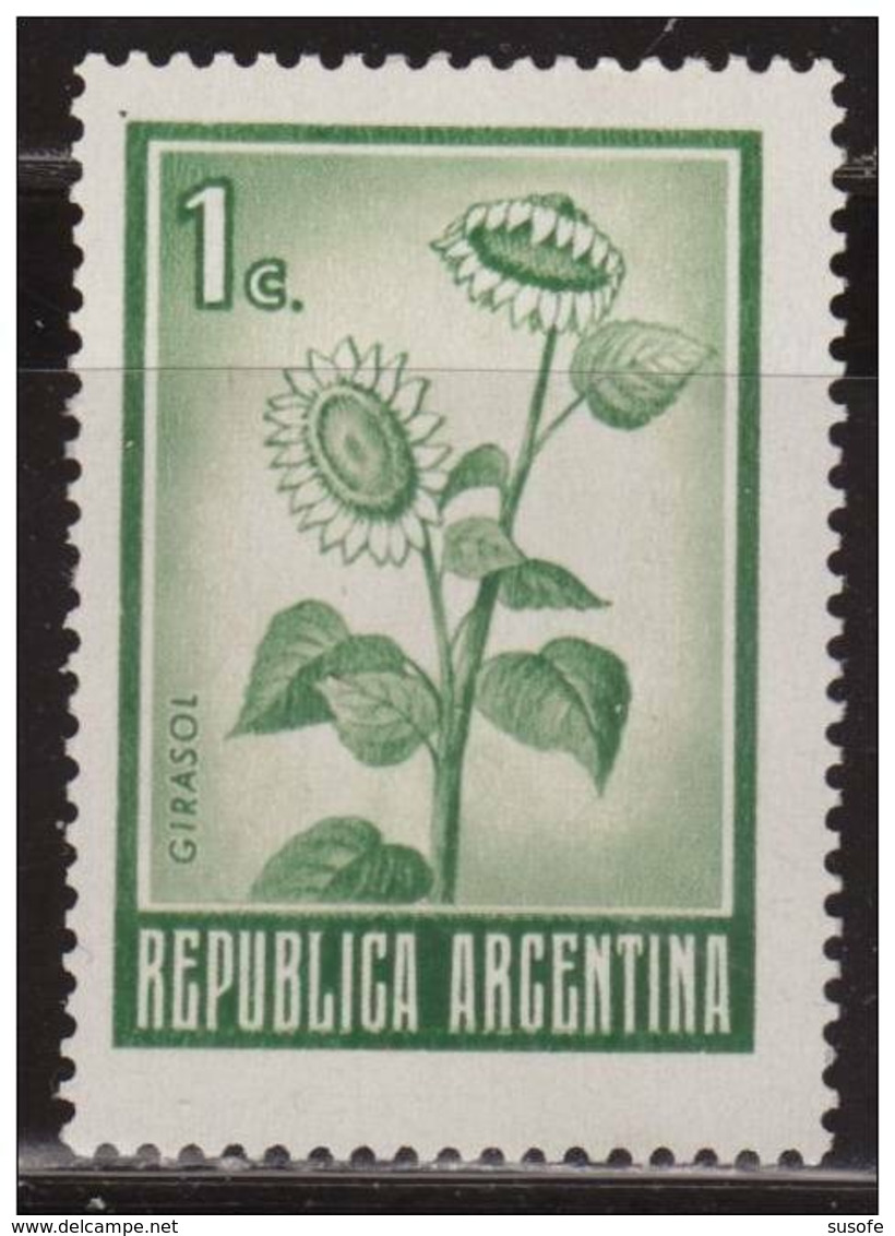 Argentina 1971 Scott 923 Sello ** Flora Girasol Sunflower Michel 1094X Yvert 883 Stamps Timbre Argentine Briefmarke - Neufs