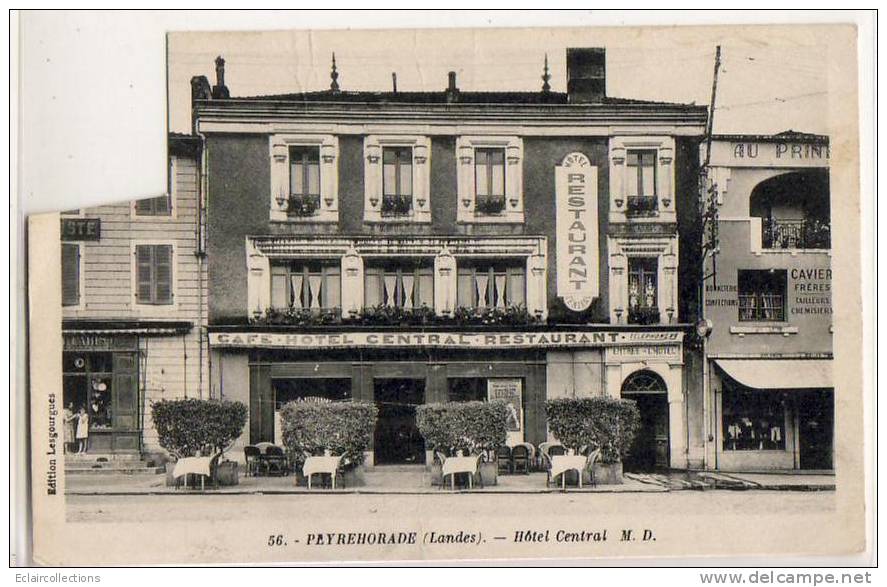 Landes  40   Peyrehorade   Hotel Central     (timbre Découpé - (voir Scan) - Peyrehorade